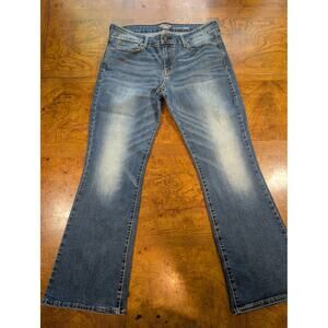 BOOTCUT Jeans Denizen Levi's Women's 14 S W32 L30 Mid Rise Faded Blue Denim